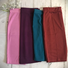 Josie Premium Pencil Skirt- Dark Rust
