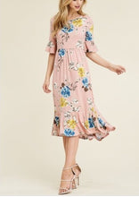 Giselle Floral Dress- Navy