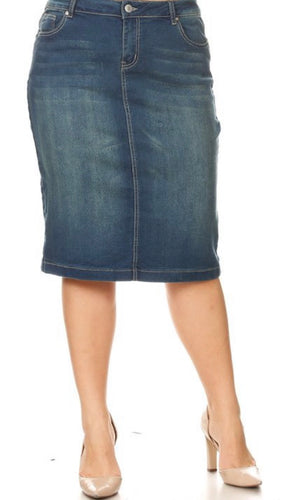 Samone  Denim Skirt- Vintage