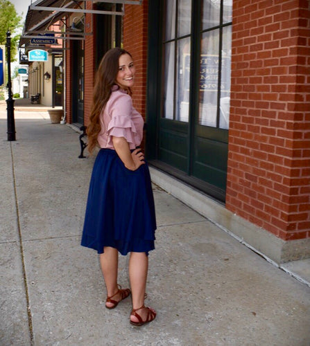 Destiny Skater Skirt- Navy