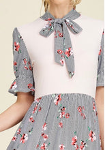 Nancy Dress- Soft Pink/Black