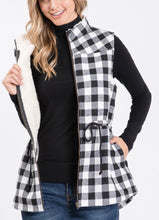 Deana Plaid Vest- White