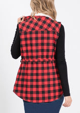 Deana Plaid Vest- White