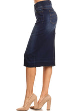 Tamara Denim Skirt- Dark Indigo