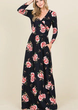 Opehlia Floral Maxi Dress- Black CLEARANCE