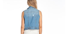 Ashley Denim Vest- Dark/Light Wash