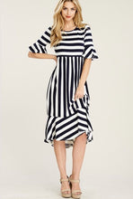 Crystal Stripe Dress-Black