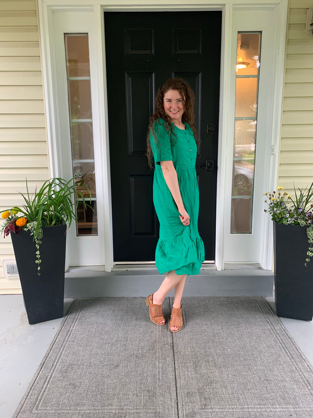 Renee Midi Dress- Kelly Green The Ginger Braid Renee Midi Dress- Kelly Green The Ginger Braid