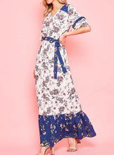 Kiera Floral Maxi- Blue