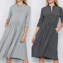 Kathy Midi Dress-Navy
