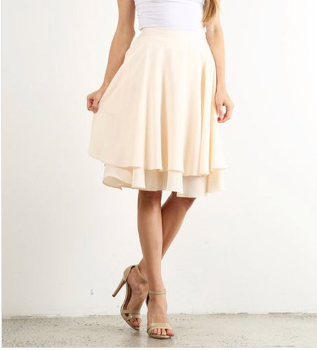 Destiny Skater Skirt- Cream