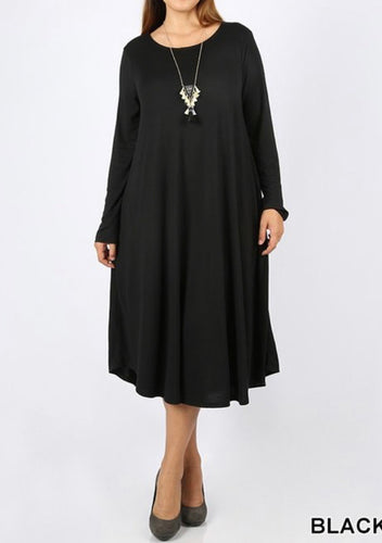 Tammy Swing Dress- Black CLEARANCE