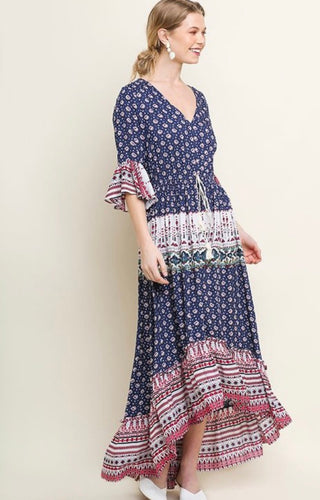 Vintage Dream Dress- Navy Mix