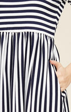 Julie Striped Midi- Black