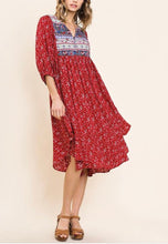 Marissa Midi Dress- Red