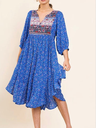 Marissa Midi Dress- Blue